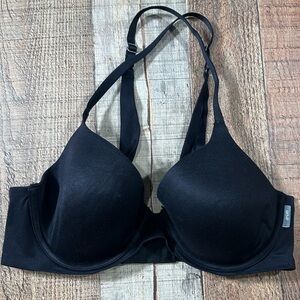 Aerie Sunnie Black Molded Underwire Bra‎ 34C Crisscross Back Adjustable Straps